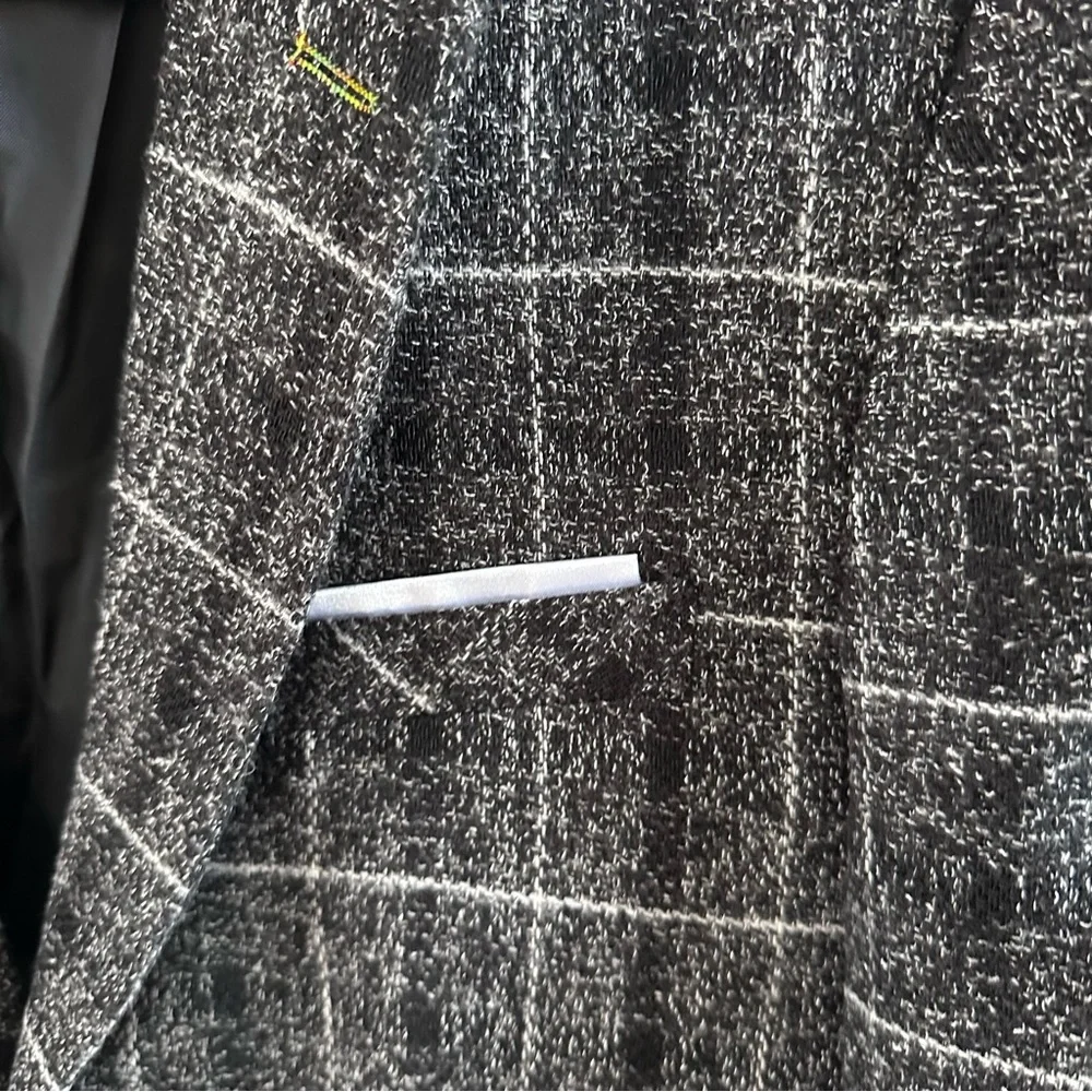 Proper Pair Charcoal Plaid Blazer Men's XL Fits Like L NWT